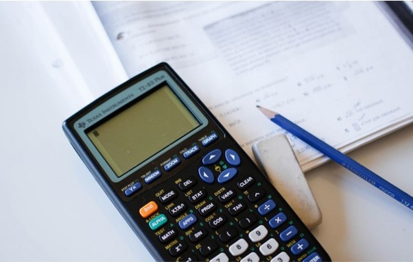 Image of a calculator and papers